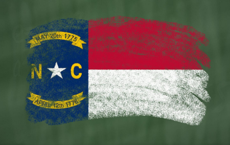 Chalkboard NC State Flag